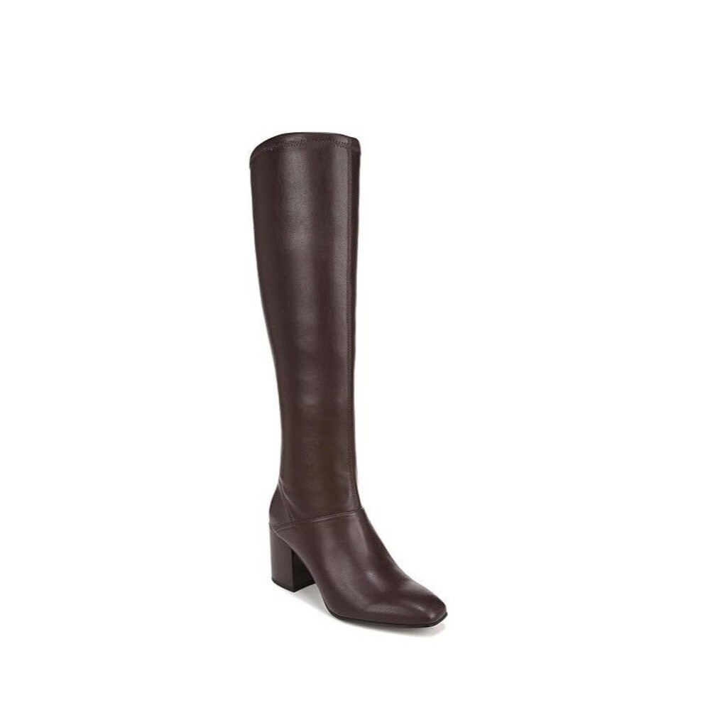 Franco Sarto Womens 5 M Cordovan Brown Tribute Block Heel Riding Boots NIB GD0